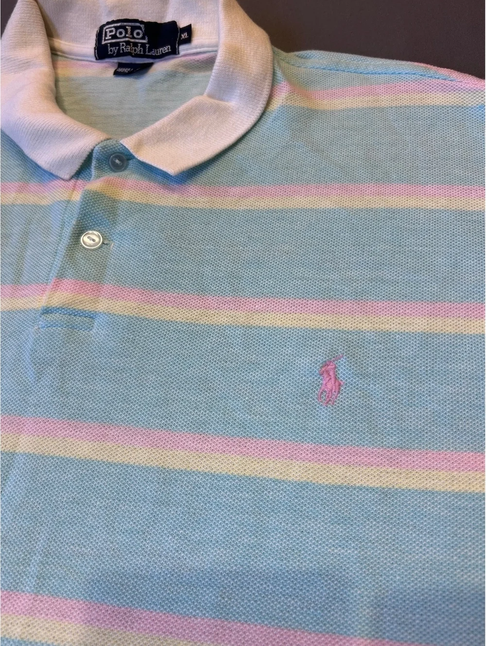 Polo Ralph Lauren pastel striped short sleeve polo shirt